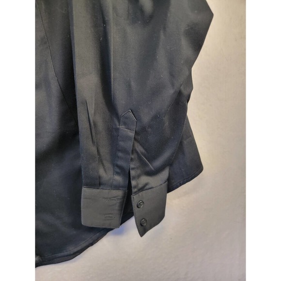 NWOT Lane Bryant Black Structured Collared Button Down Blouse, Sz 18 - Picture 9 of 9